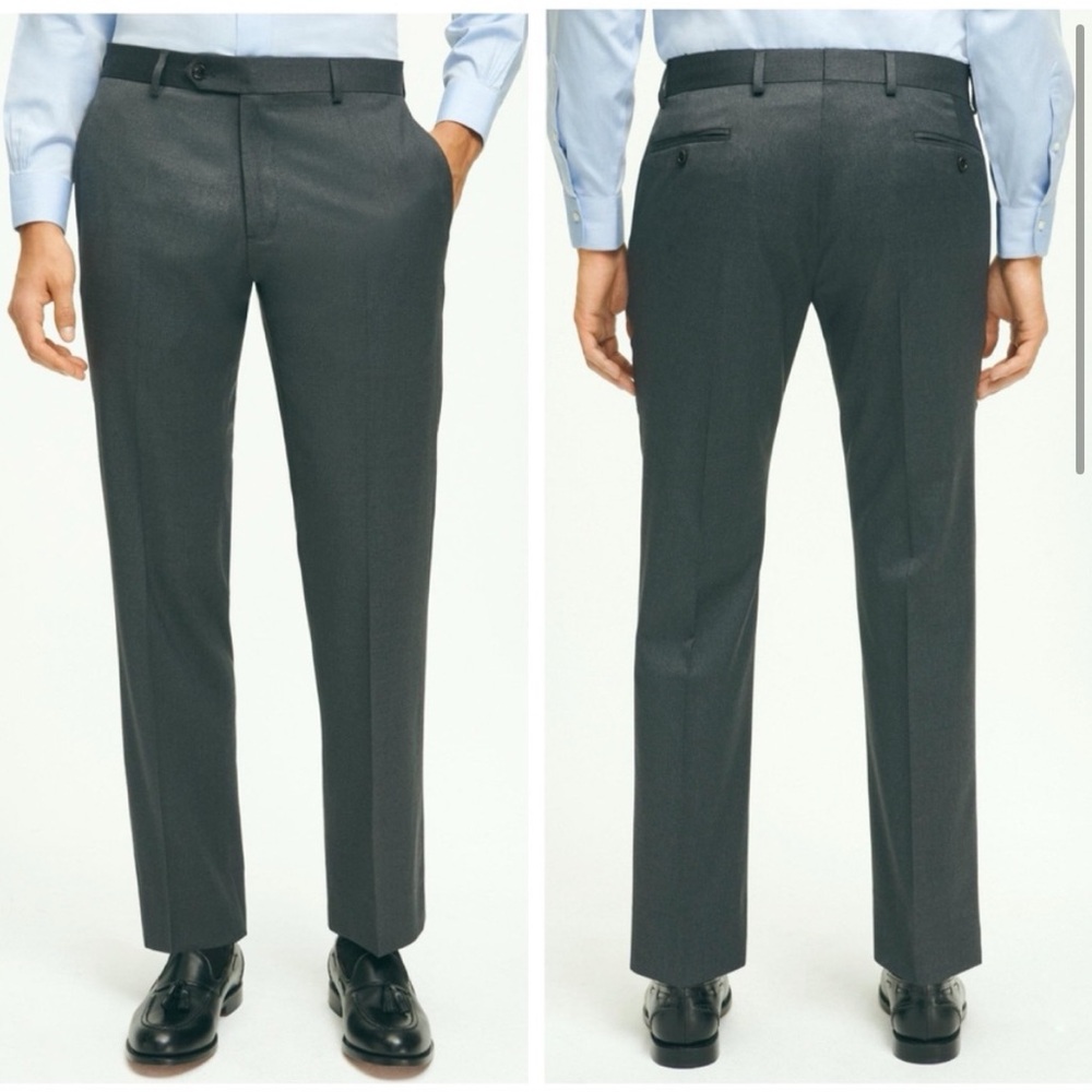 Brooks Brothers 1818 Wool Dress Pants Charcoal Madison 32 x 30